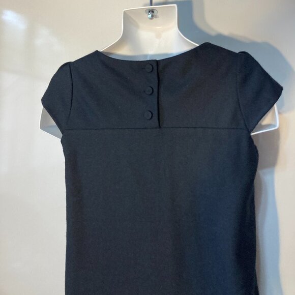 Gap SZ XS Black Wool Shift Dress Quiet Luxury Old Money Timeless Minimalist - Picture 6 of 10